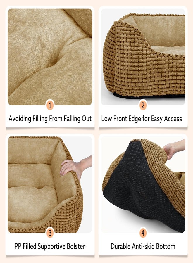 MIXJOY Dog Beds for Medium Dogs Washable, Rectangle Pet Bed Medium Size Dog, Orthopedic Sleeping Pet Sofa Bed, Soft Calming Cat Beds for Indoor Cats, Anti-Slip Bottom with Multiple Size - Image 4