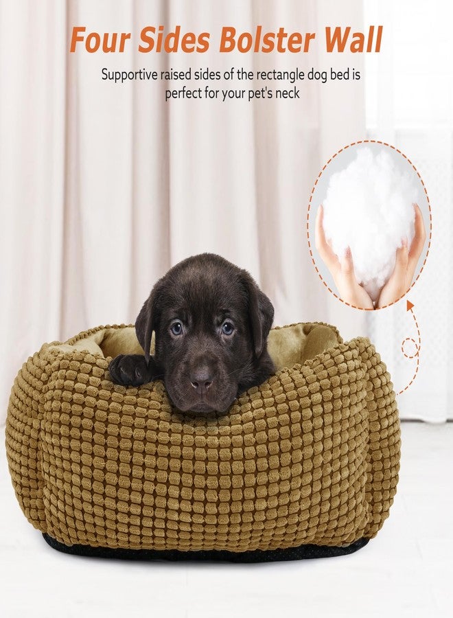 MIXJOY Dog Beds for Medium Dogs Washable, Rectangle Pet Bed Medium Size Dog, Orthopedic Sleeping Pet Sofa Bed, Soft Calming Cat Beds for Indoor Cats, Anti-Slip Bottom with Multiple Size - Image 3