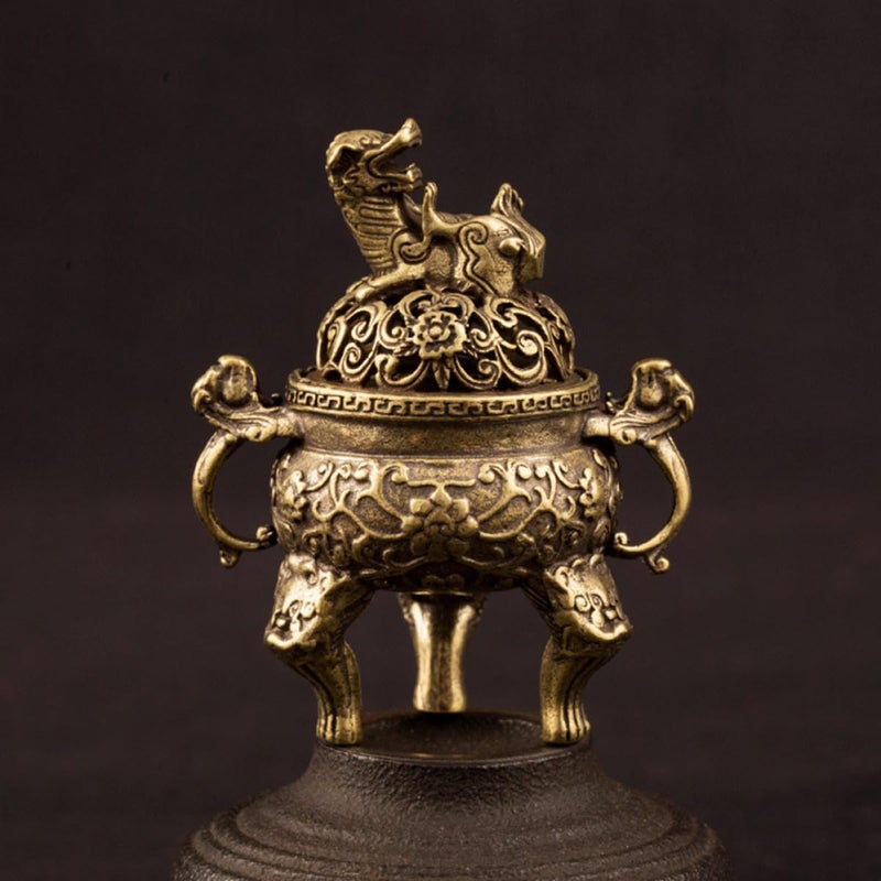 Antique Brass Incense Burner Censer For Home Study Room Decor And Aroma - Image 5
