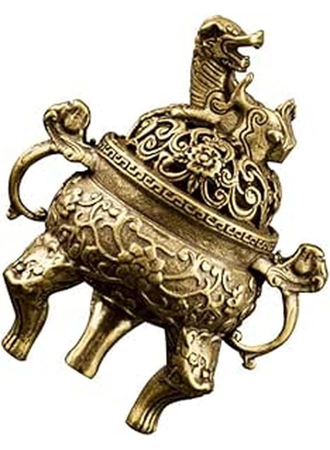 Antique Brass Incense Burner Censer For Home Study Room Decor And Aroma - Image 1