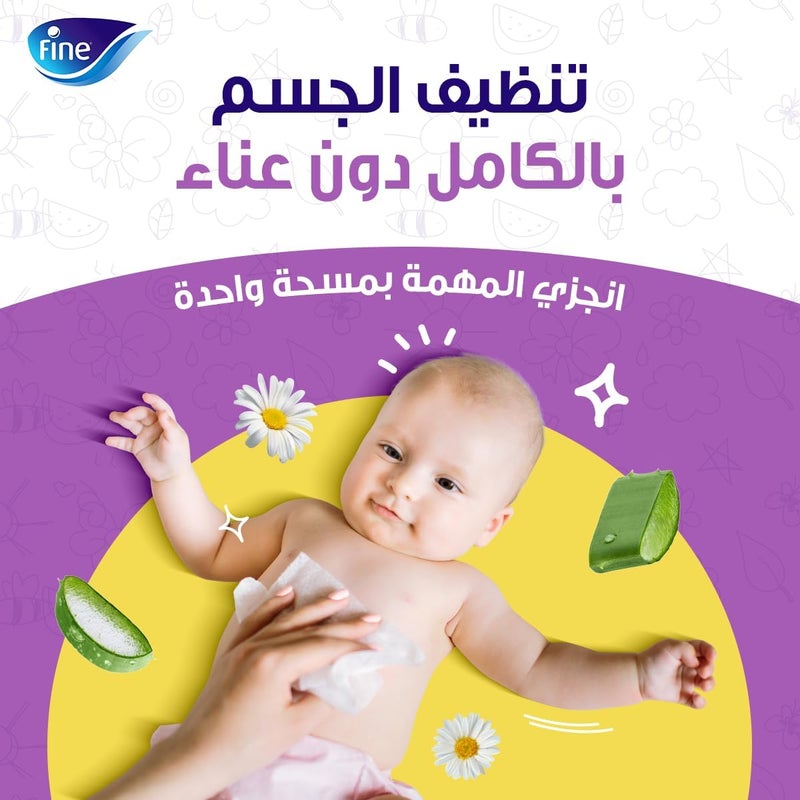 Fine Baby Lotion Wipes 24X72, 1,920 Wet Wipes - Image 2
