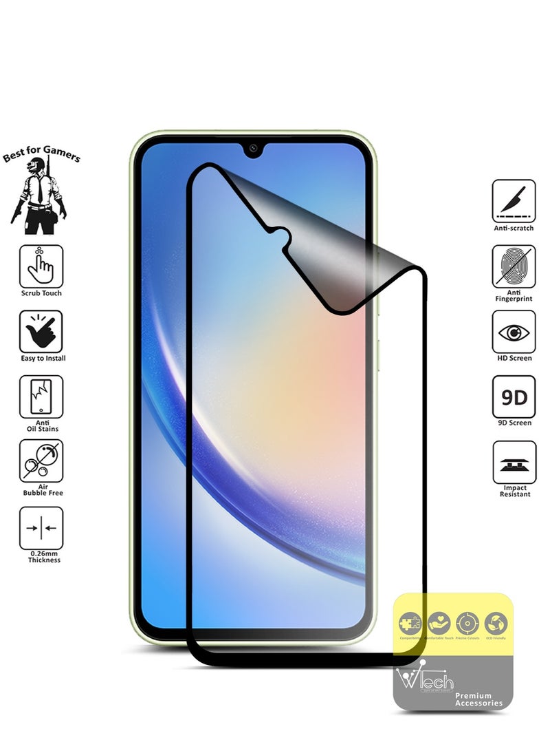 دبليو تيك واقي شاشة مرن مطفأ اللمعة بالكامل من السيراميك النانو سيراميك لهاتف Samsung Galaxy A34 5G 2023 شفاف - Image 5