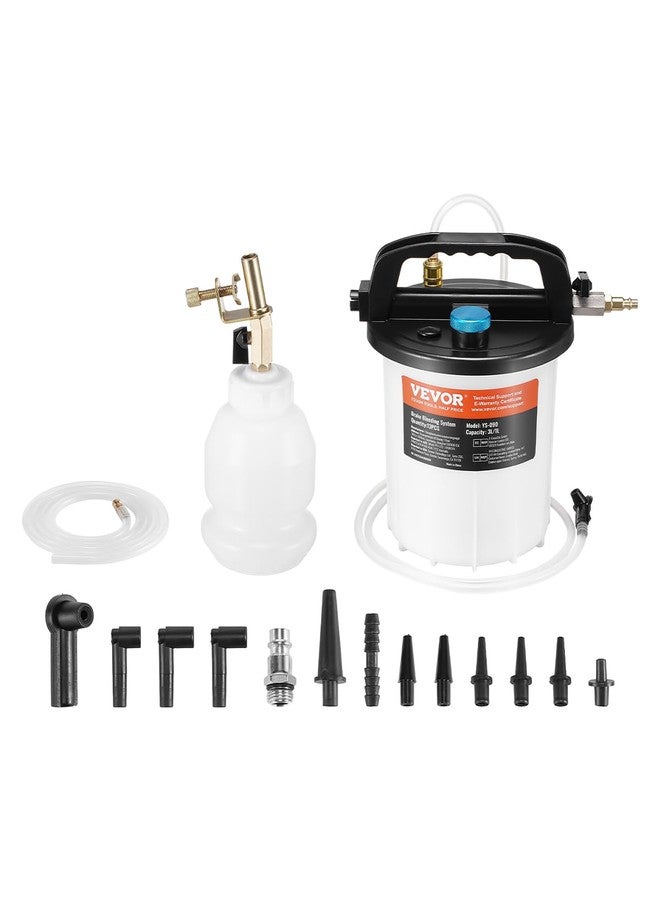 VEVOR Brake Bleeder Kit, 3L Brake Fluid Extractor with 1L Siphon Refilling Bottle & 13 Hose Connectors, Complete Brake Fluid Bleeder Kit with Extended Silicone Hose & Handle, Fit for Most Vehicles - Image 1