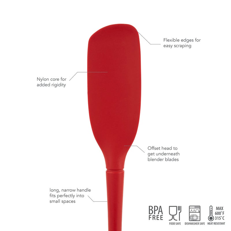 Tovolo Flex-Core All Silicone Blender Spatula - Heat-Resistant Spatulas for Kitchen Use, Dishwasher Safe & BPA-Free - Image 2
