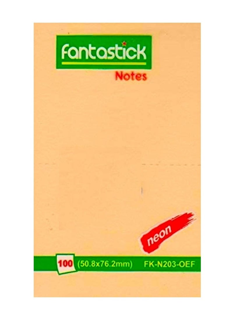 Fantastick 3-Piece Sticky Notes 2x3 Inch Size Orange - Image 2