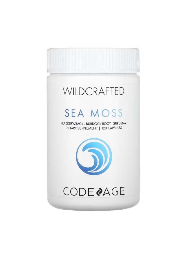 كوديدج Wildcrafted Sea Moss Bladderwrack Burdock Root Spirulina 120 Capsules - Image 1