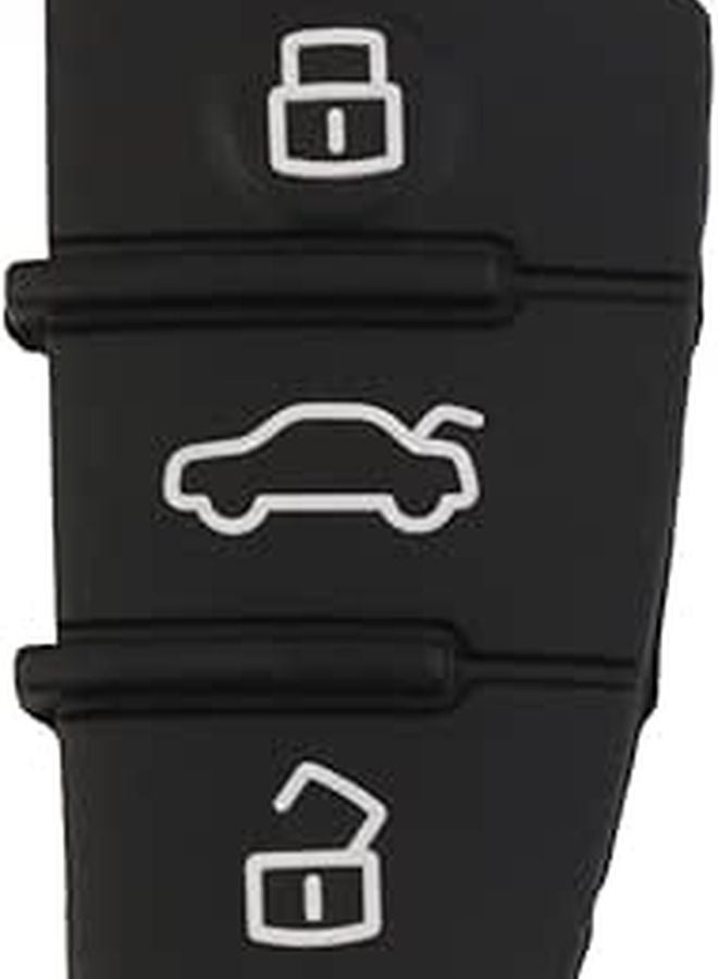 Remote Control Key Fob Cover Case for Audi A3 A4 A6 A8 Models 1996 to 2011 Black - Image 1