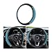 Fekey&JF FekeyJF Bling Soft Leather Steering Wheel Cover 15 Inch Colorful Rhinestones Auto Elastic Steering Wheel Protector Sparkly Crystal Diamond for Women Girls Car Interior Accessories Dark Green - Image 2