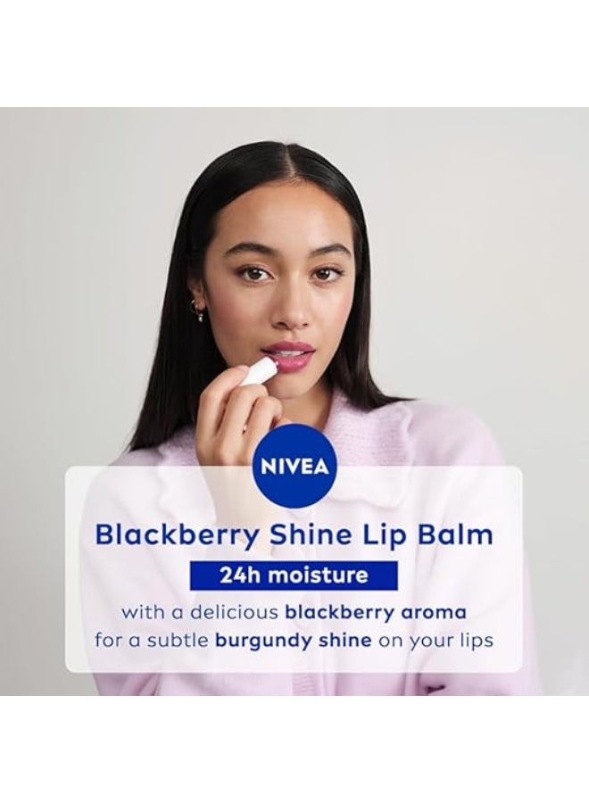 نيفيا مرطب شفاه نيفيا، بنكهة التوت الفاكهي اللامع، 4.8 غرام، بنفسجي - Image 3