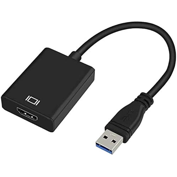 USB TO HDMI ADAPTER VIDEO GRAPHICS CABLE DISPLAYLINK LAPTOP TO PROJECTOR MONITOR HDTV MULTI-DISPLAY EXTERNAL VIDEO CARD DELL HP LENOVO 1080P 2K HD SUPERSPEED AUDIO VIDEO CONVERTER (WINDOWS 10 8 7)