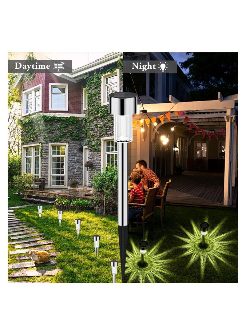 Generic 10 Pack Solar Outdoor Lights - Ultra Bright Cold White Pathway & Landscape Lighting for Yard, Garden, Patio & Lawn - Eco-Friendly Solar Powered Design for Effortless Outdoor Illumination  - Image 2
