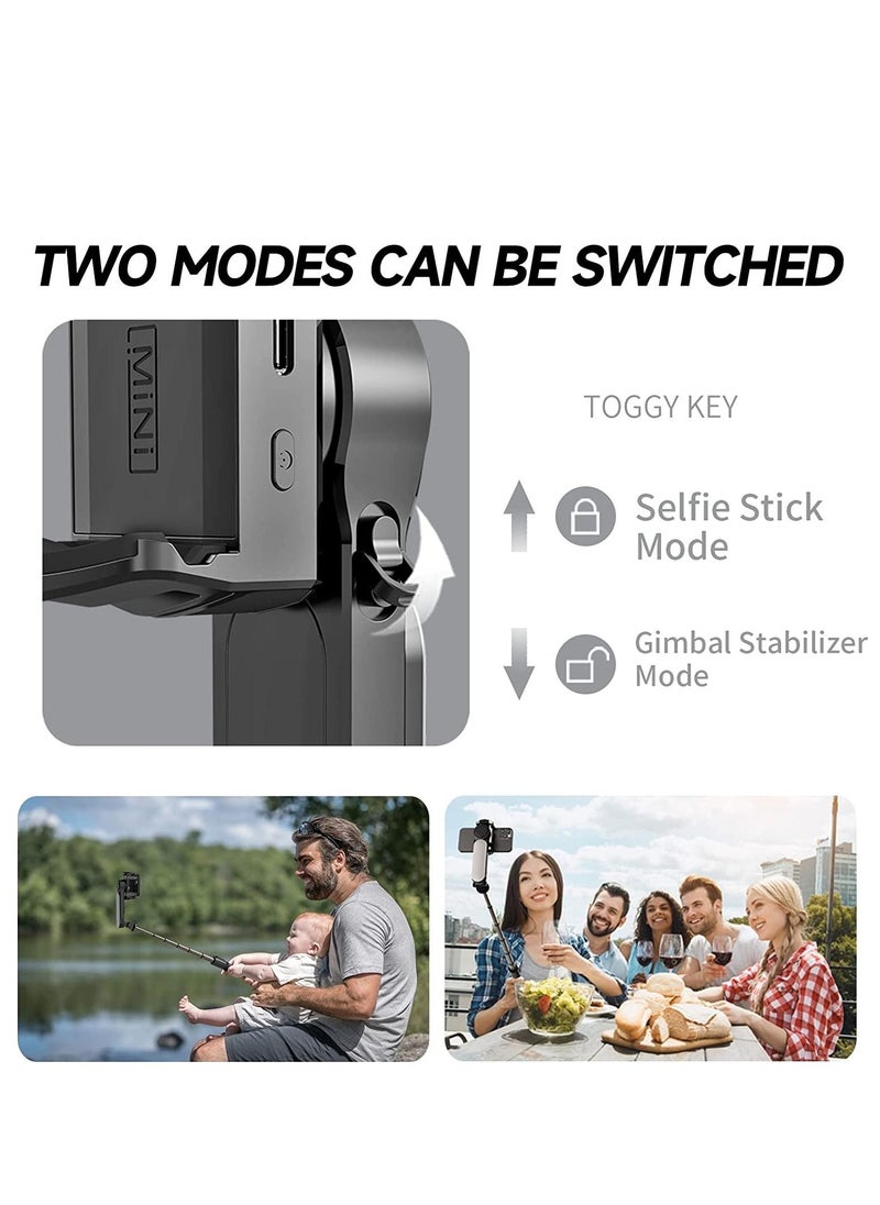 SYOSI - Gimbal Stabilizer For Smartphones, 360° Rotation Tripod with Wireless Remote Fill Light, Portable Phone Holder Auto Balance 1-Axis Gimbal for Filming Bluetooth Selfie Stick Mobile Phone Holder - Image 1