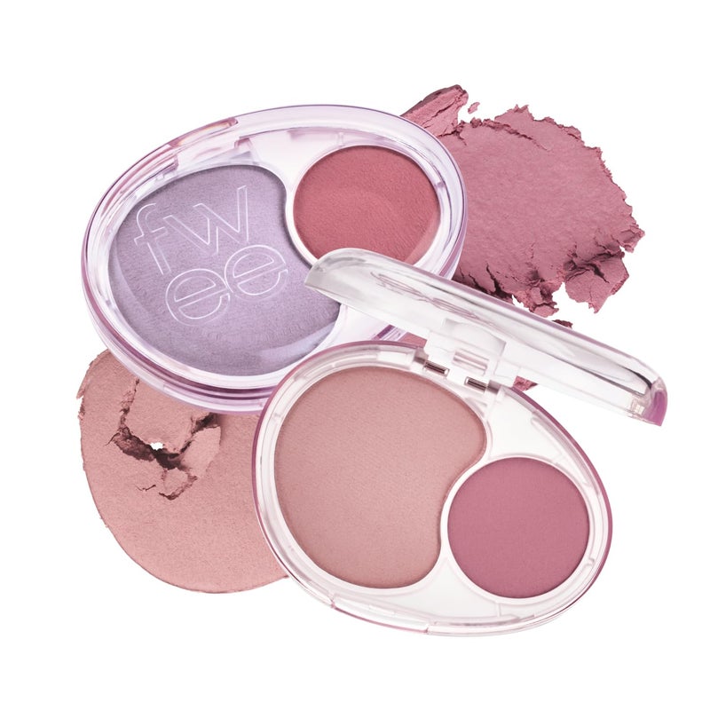 fwee Mellow Dual Blush MV01 No More Cupid Dual Color Jelly Texture 12 Colors Longwear Longlasting 72g
