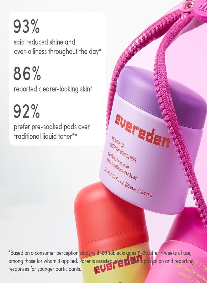 Evereden Teen Face Wash, Cream & Toner Pads, Teen Girls Skincare Set, Vegan - Image 2