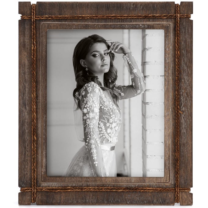 11X14 PICTURE FRAME WOOD RUSTIC DECORATIVE DISTRESSED VINTAGE LOOKING PHOTO FRAMES WALL DECOR FOR WALL MOUNT TABLE TOP DISPLAY FOR HOME DECOR 11 X 14 WEDDING PICTURE FRAMES STYLE A