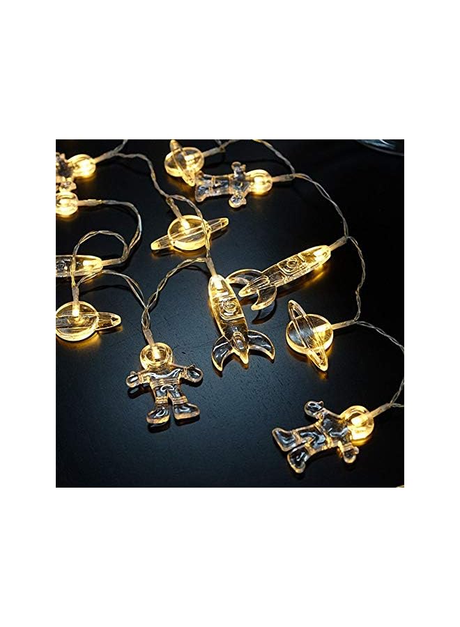 The Bros Children's Room LED String Light, 20 LED Astronaut Spaceship Rocket Pendants Holiday Party Lights Outerspace Room Decor Wedding Around the Garden Party Patio(Warm White) - Image 2