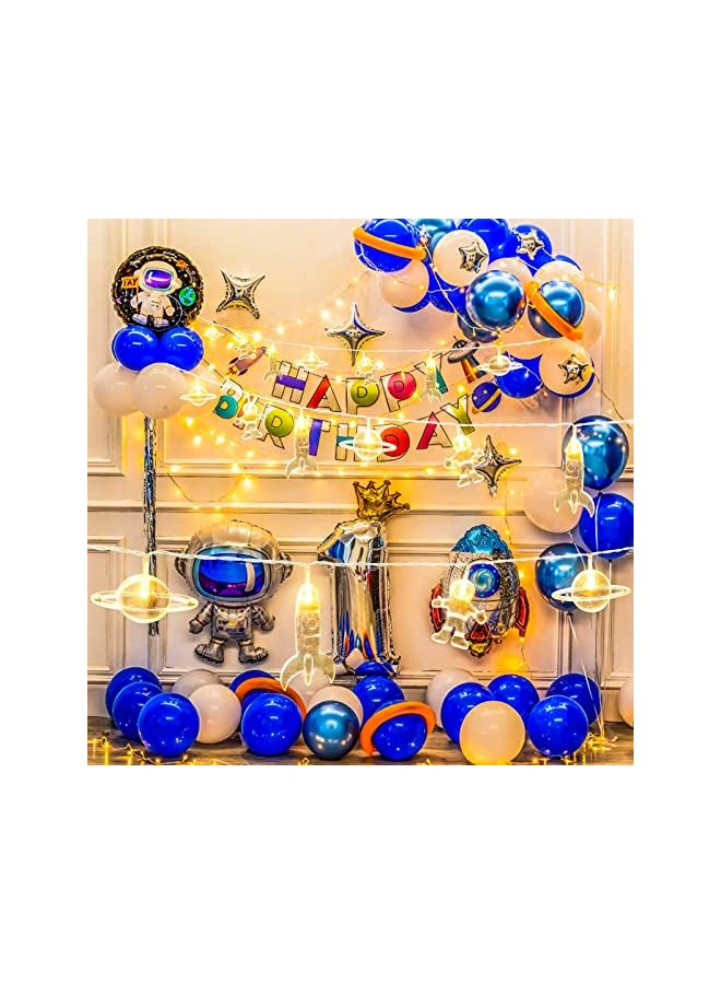 The Bros Children's Room LED String Light, 20 LED Astronaut Spaceship Rocket Pendants Holiday Party Lights Outerspace Room Decor Wedding Around the Garden Party Patio(Warm White) - Image 5