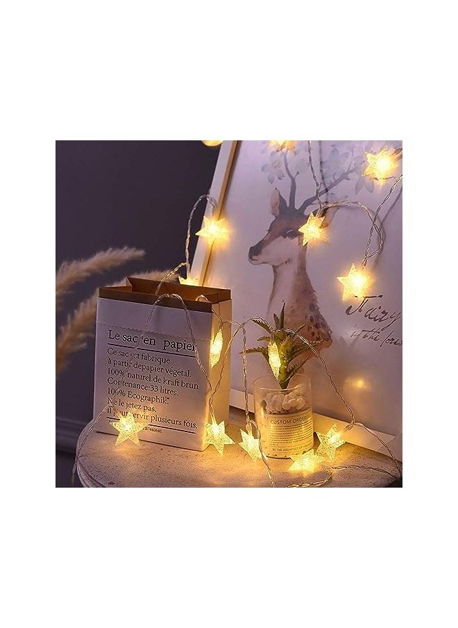 The Bros 20 LED Star String Lights – 10 FT Battery Operated Fairy Christmas Lights for Indoor & Outdoor Use, Perfect for Party, Wedding, and Holiday Decorations in Warm White  - Image 3