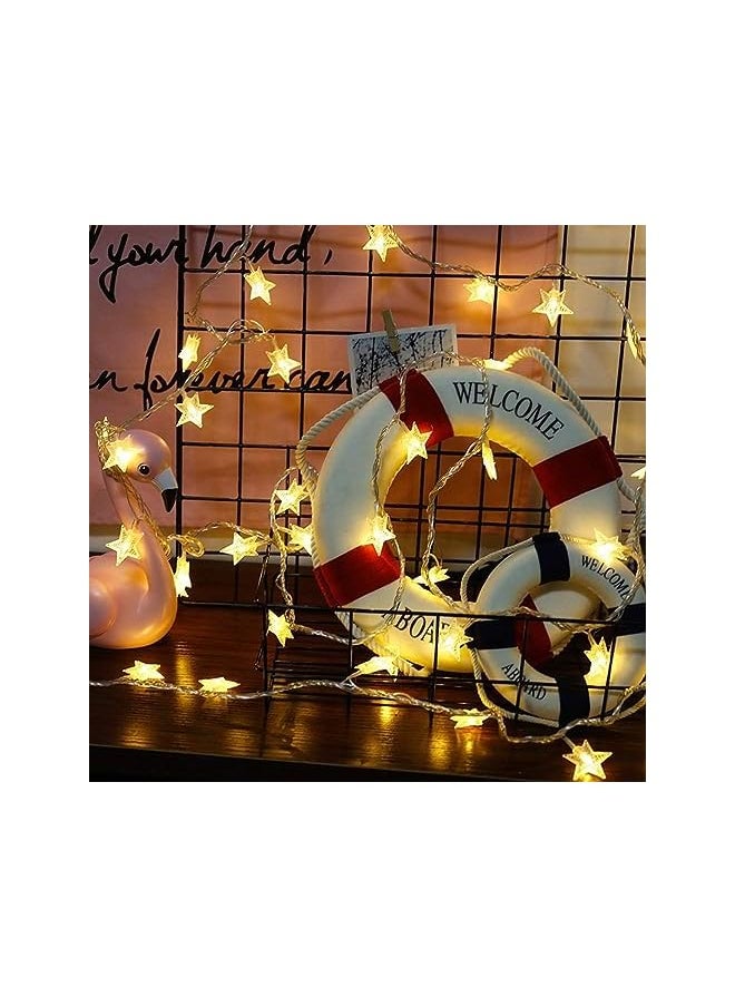The Bros 20 LED Star String Lights – 10 FT Battery Operated Fairy Christmas Lights for Indoor & Outdoor Use, Perfect for Party, Wedding, and Holiday Decorations in Warm White  - Image 4