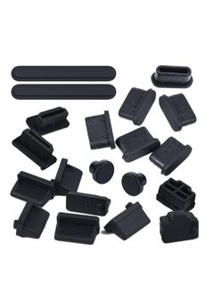 Generic 20 Pcs USB Port Cover, 6 Types Silicone Laptop Ports Cover Dust Plugs Caps for Type C/USB C, USB Female Plug, HDMI, RJ45, SD Card, Headphone Ports, USB Type-C Dust Stopper  - Image 1