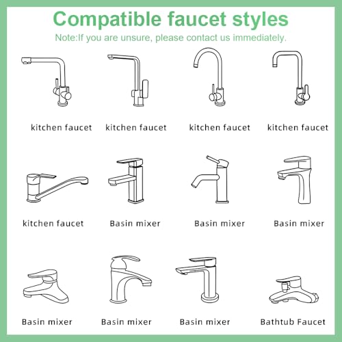 SELLO 1080° Rotating Faucet Extender for Bathroom Sink, Sink Water Faucet Aerator with Brass Extension, Sink Extender with Adjustable Swivel Arm, Fit to Faucet Threads G1/2, 15/16”, and 55/64” - Image 2
