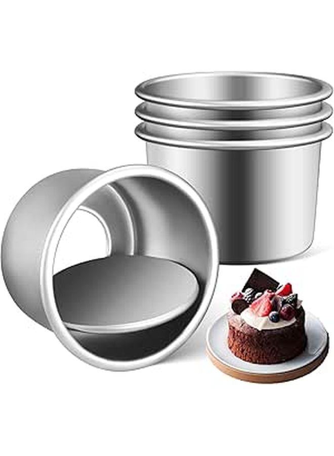 2 Inch Nonstick Mini Round Cake Pans with Removable Bottom 4 Pack - Image 1