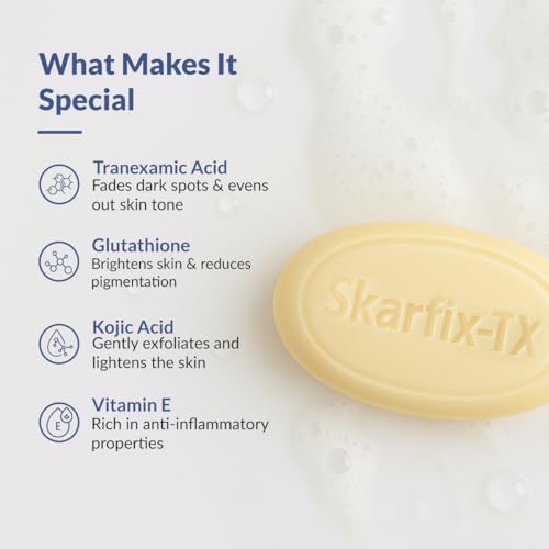 Fixderma Skarfix -TX 1% Kojic Acid Soap for Skin Whitening with Tranexamic Acid | Glutathione for Pigmentation | Skin Whitening Soap for Women & Men - 75gm - Image 4