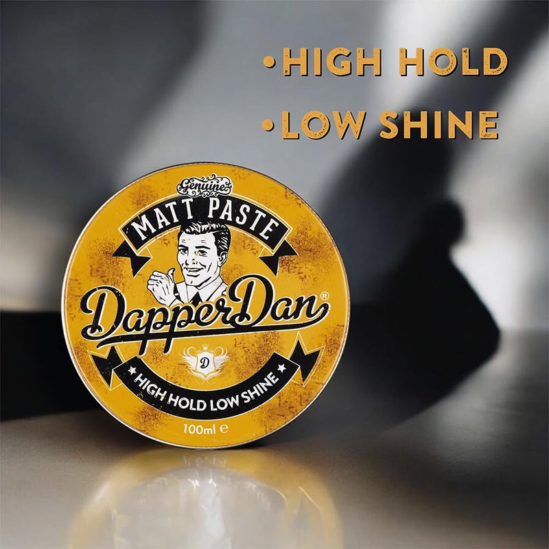 Dapper Dan Matt Paste, High Hold Low Shine Hair Paste for Men, Versatile Hair Product with Flexible Hold for All Styles, Vintage Cologne Fragrance, 2 x 100ml - Image 4