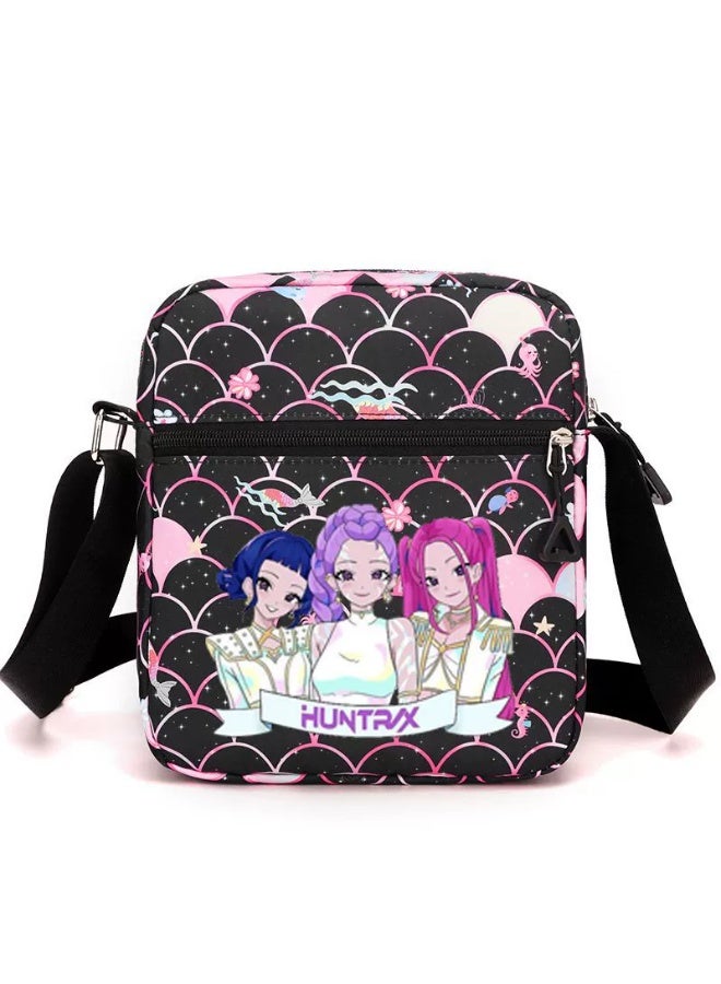 general K-pop Demon Girl Group Print Shoulder Bag for Women Crossbody Bag Schoolbag for Students Campus Bag