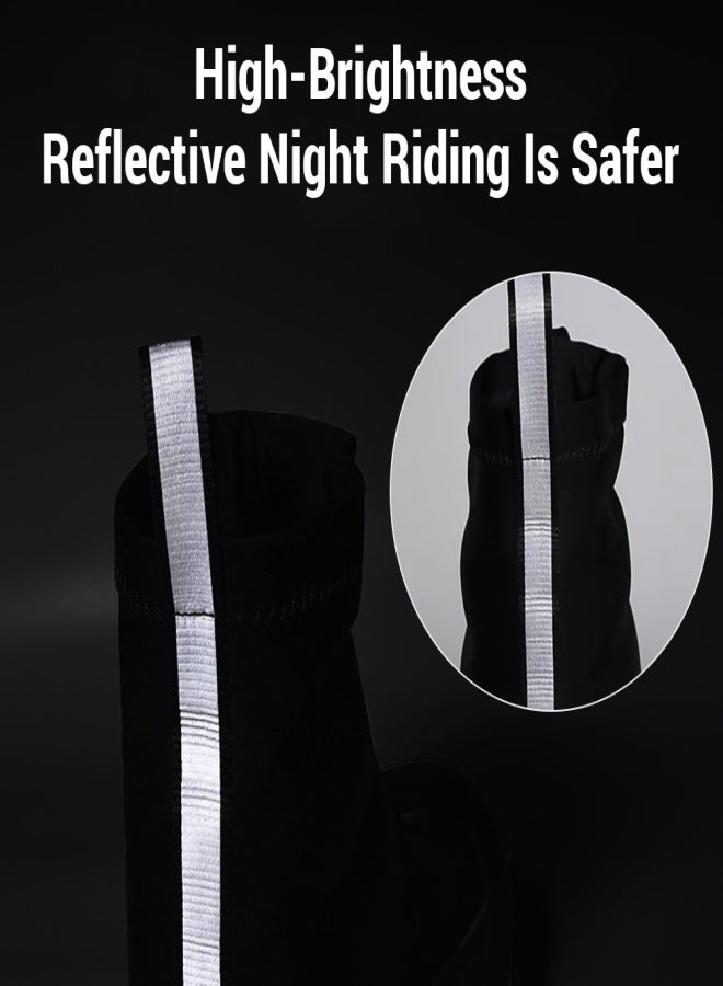 بودون أحذية ركوب الدراجات الجبلية الشتوية، أحذية خارجية من النايلون الدافئ المقاوم للرياح، أحذية ركوب الدراجات العصرية العاكسة للضوء - Image 2