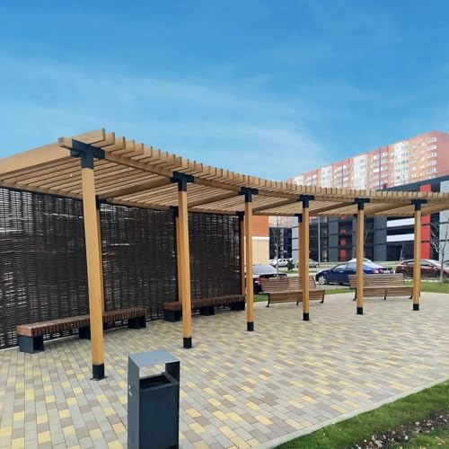ORIGLE Pergola Brackets 4-Way Right Angle Corner Bracket DIY Elevated Wood Stand 2PACK with Screws for 4x4 (Actual: 3.5x3.5 Inch) Lumber Pergola Gazebo - Image 3