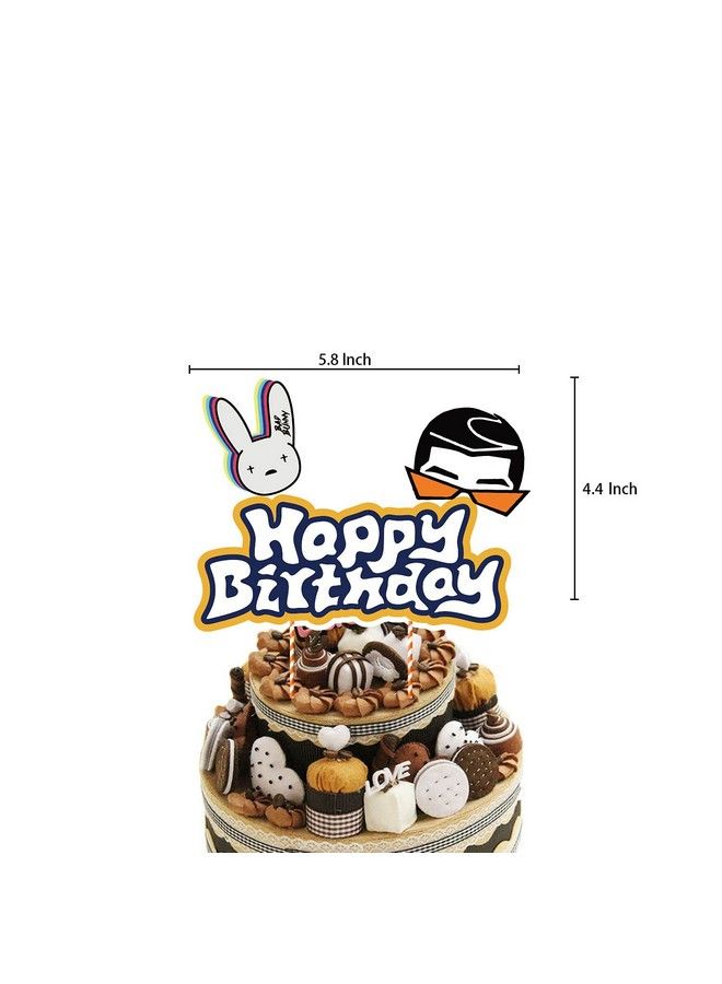 Bunny Party Decorations,Bunny Birthday Decorations Set With A Happy Birthday Banner,Bunny Cake Topper,Bunny Balloons For Bunny Party Supplies