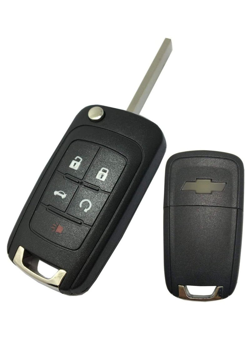 Rubik 5 Buttons Replacement Entry Keyless Remote Control Key Fob Shell Case Fit For GMC Chevrolet Camaro Cruze Equinox Malibu Flip Replacement Key Fob Cover  - Image 1