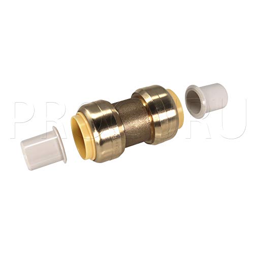 PROCURU [11-Pack] PROCURU 1/2-Inch PushFit Combo Kit - 1/2" PushFit Couplings (10 pcs) Plus 1/2" Disconnect Clip (1 pc), Plumbing Fittings for Copper, PEX, CPVC Pipe (8X1012-11T) - Image 2