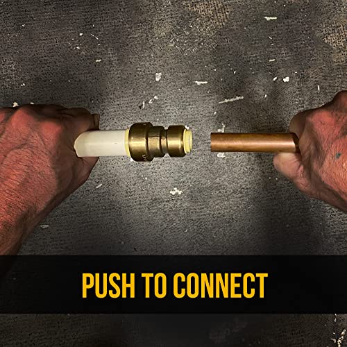 PROCURU [11-Pack] PROCURU 1/2-Inch PushFit Combo Kit - 1/2" PushFit Couplings (10 pcs) Plus 1/2" Disconnect Clip (1 pc), Plumbing Fittings for Copper, PEX, CPVC Pipe (8X1012-11T) - Image 3
