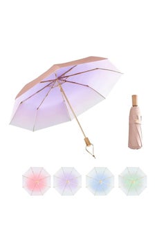 Travel Umbrella for Purse with Case Compact UV Umbrella Protection Folding Lightweight Portable Parasol Umbrella for Men and Women Umbrellas for Rain Windproof Strong for Wind and Rain Sun