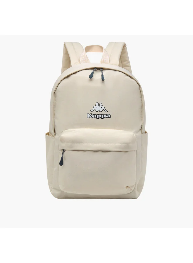 Kappa Girls Logo Print School Backpack with Zip Closure and Adjustable Strap - 29x15x42 cm