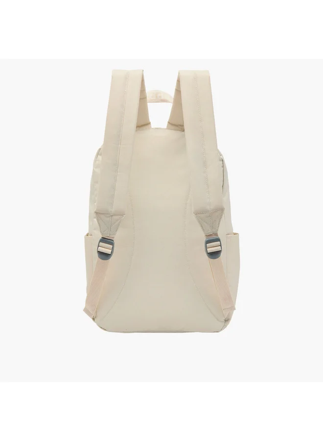 Kappa Girls Logo Print School Backpack with Zip Closure and Adjustable Strap - 29x15x42 cm