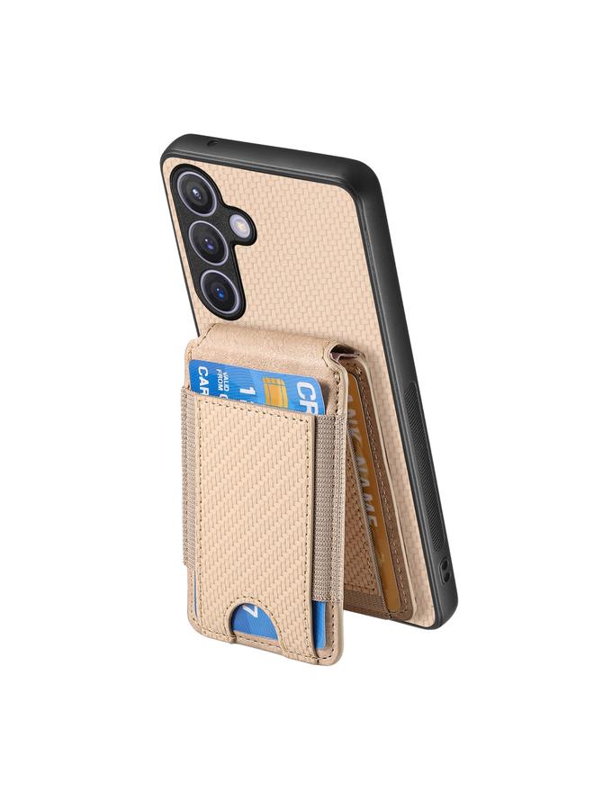 اس-توب جراب لهاتف Samsung Galaxy S24 5G مصنوع من ألياف الكربون مع حامل عمودي قابل للطي - Image 3