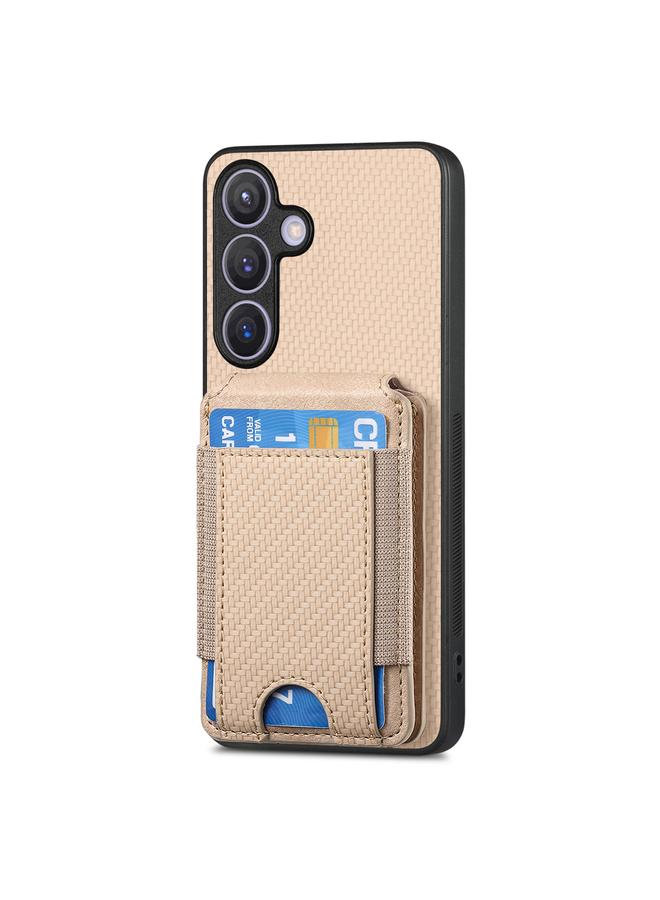 اس-توب جراب لهاتف Samsung Galaxy S24 5G مصنوع من ألياف الكربون مع حامل عمودي قابل للطي - Image 2