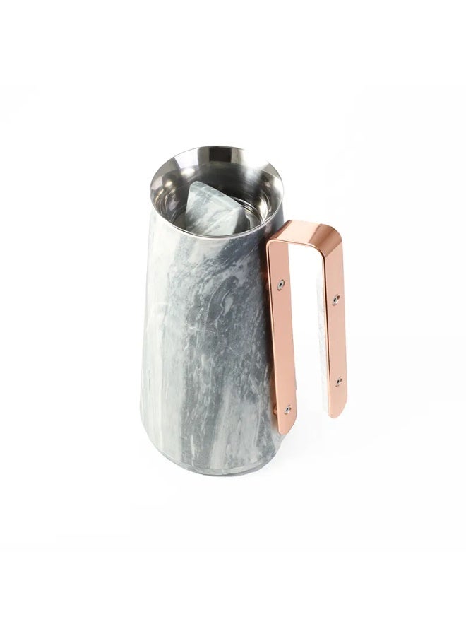 TAVOLO Pino thermos marble with copper handle 1 liter - Image 3