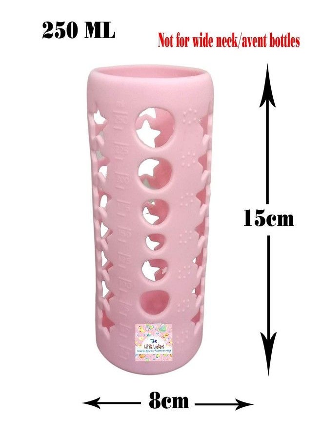 The Little Lookers - Baby Feeding Bottle Silicone Warmer Cover;Sleeve Holder;Insulated Protection For Newborns;Infants;Babies (Pack Of 2) (Pink & Blue 240Ml) - Image 1