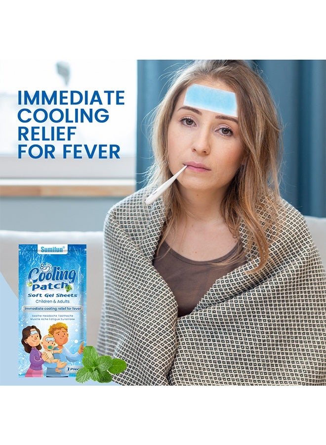 Sumifun Cooling Patch, Cooling Gel Forehead Strips, Self Adhesive Cool Patches, Portable Body Care Sticker For Adults And Kids, Summer Essentials, 7 Pack - Image 5