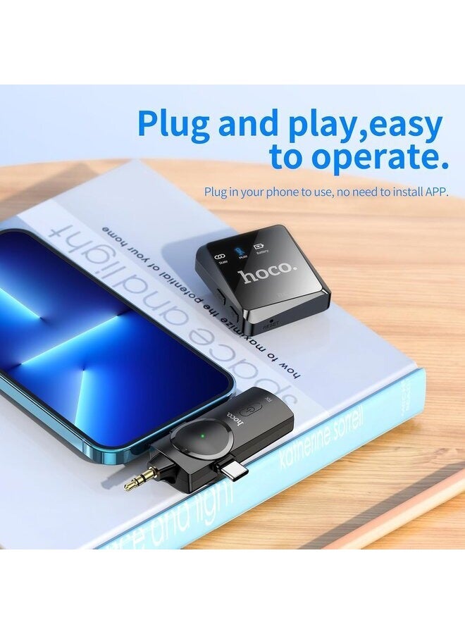 هوكو Hoco S31 - ميكروفون ستريم اللاسلكي (ميكروفون لاسلكي + ريسيفر ثلاثة في واحد) - أسود - Image 3