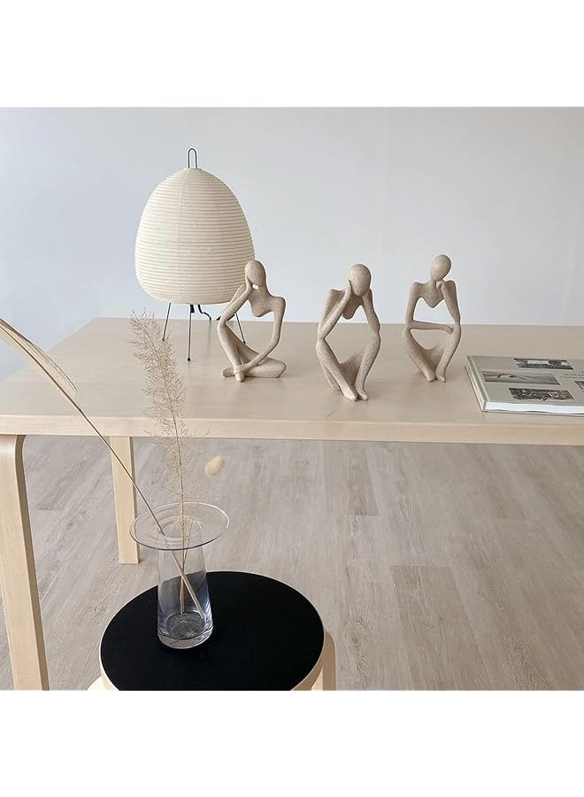 erorex Thinker Statues And Sculptures Sandstone Resin Thinker Statue Ornaments Abstract Style Sculptures Housewarming Gifts Housewarming Decorations Living Room Dining Desk Decorations Right Large - Image 5