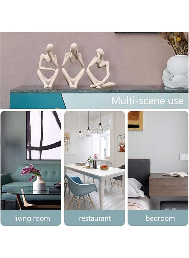 erorex Thinker Statues And Sculptures Sandstone Resin Thinker Statue Ornaments Abstract Style Sculptures Housewarming Gifts Housewarming Decorations Living Room Dining Desk Decorations Right Large - Image 4