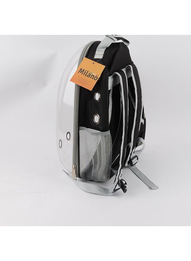 milano Space Capsule Pet Backpack Carrier for Cats & Small Dogs – Breathable Transparent Dome Design, Ventilated Travel Bag with Shoulder Straps for Outdoor, Hiking & Vet Trips  L32XW26XH41Cm - Image 4