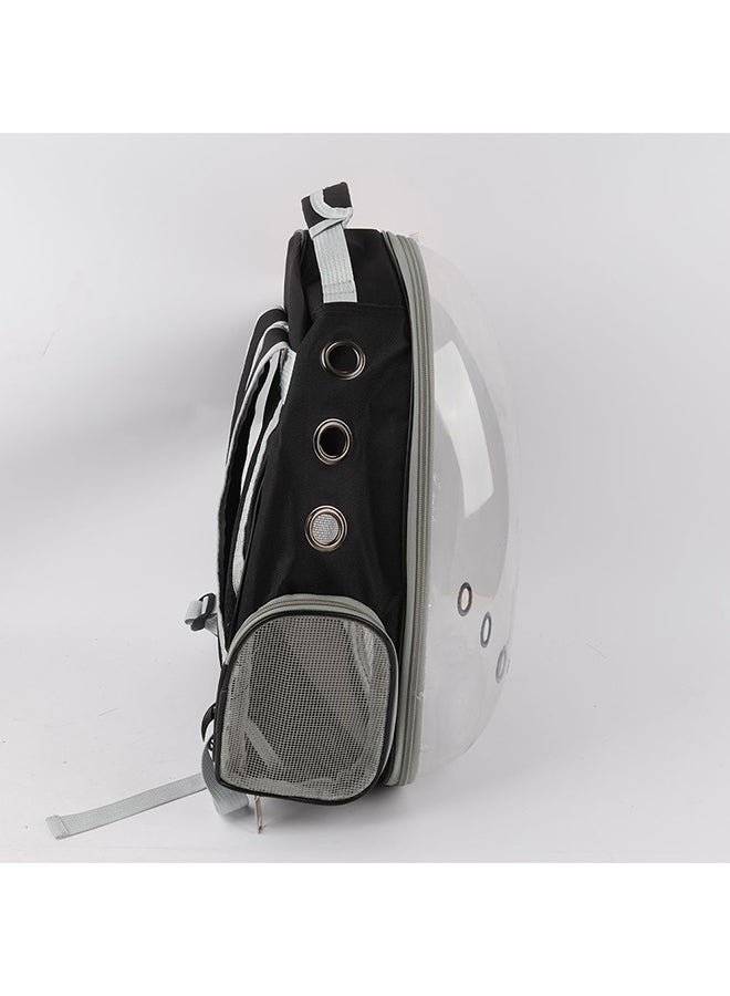 milano Space Capsule Pet Backpack Carrier for Cats & Small Dogs – Breathable Transparent Dome Design, Ventilated Travel Bag with Shoulder Straps for Outdoor, Hiking & Vet Trips  L32XW26XH41Cm - Image 2