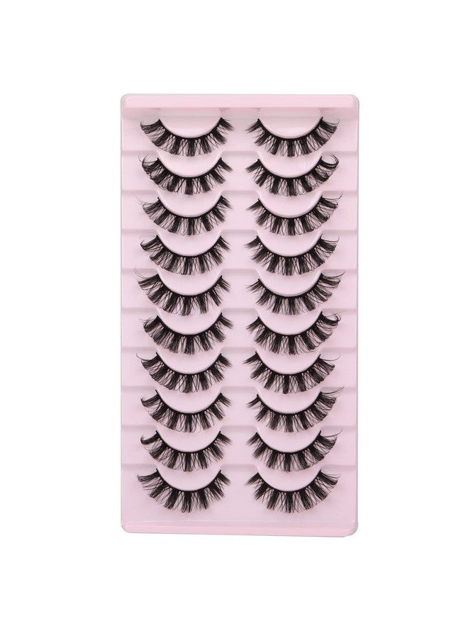 wiwoseo Eyelashes Russian Strip Lashes D Curly Eyelashes Russian Volume Natural Fluffy Wispy Lashes 15Mm Faux Mink Lashes 10 Pairs Pack - Image 4