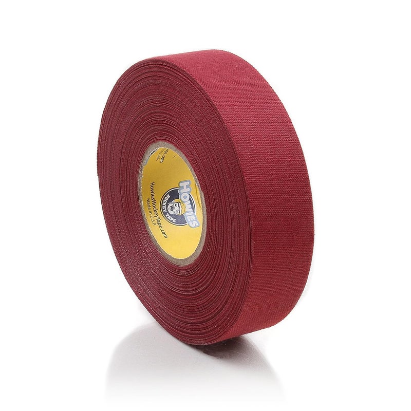 Howies Hockey - Maroon Hockey Tape 1 Pack - Cloth Stick Tape - Strong, Long-Lasting Adhesive for Stick Blade, Lacrosse, Baseball - 1 Inch x 24 Yards - Professional Quality - Image 1